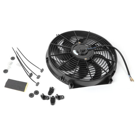 14" Slim Elektrischer Radiator-Lüfterbaugruppe 12V Universalteile mit Montagesatz.