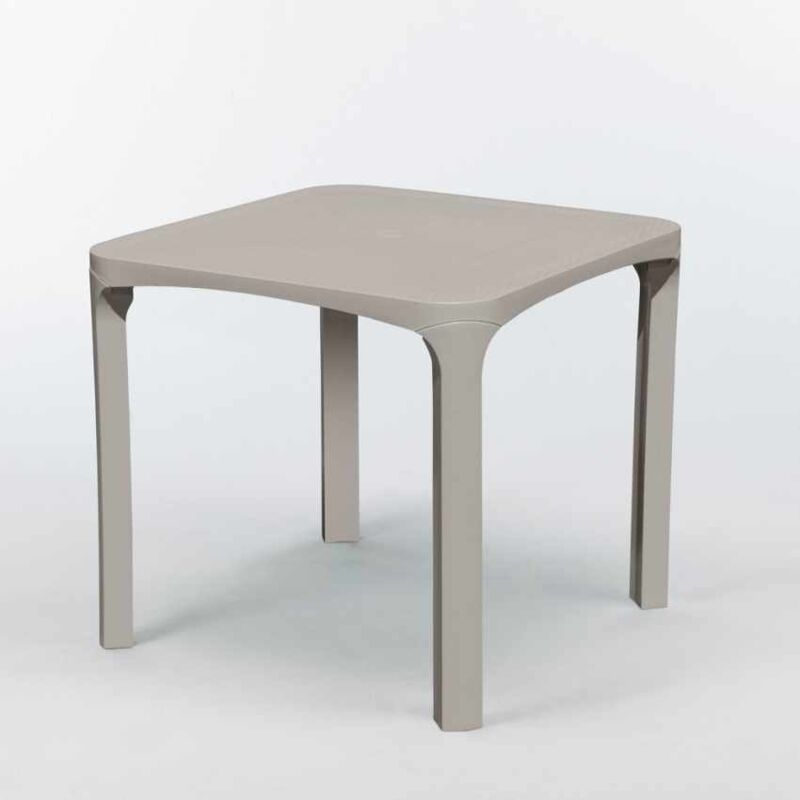 Lot de 14 Tables carrées en Polyrotin 80x80 pour extérieur jardin bar terrasse restaurant Grand Soleil Olè Stock - Beige Lot de 14 Tables carrées en Polyrotin 80x80 pour extérieur jardin bar terrasse restaurant Grand Soleil Olè Stock - Beige