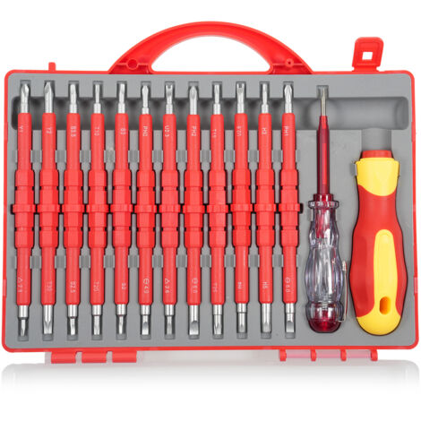 14-teiliges 500-V-Schraubendreher-Set für Elektriker, Phillips-Werkzeugsatz, Klinge aus Chrom-Vanadium-Stahl