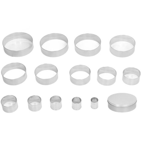 14-teiliges Edelstahl-Kuchenform-Set, Gebäckringe für die Küche