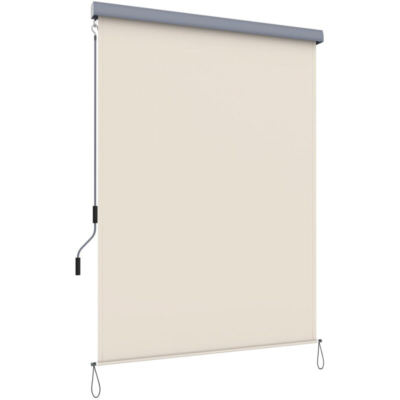 

1.4 x 2.5m Toldo Vertical con cajón para balcón y terraza, Uso al Aire Libre, Protector Solar Cortavientos privacidad, Impermeable, Beige GSA145BE