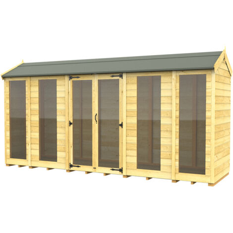 14 x 4 Apex Summer House (Full Height Window)