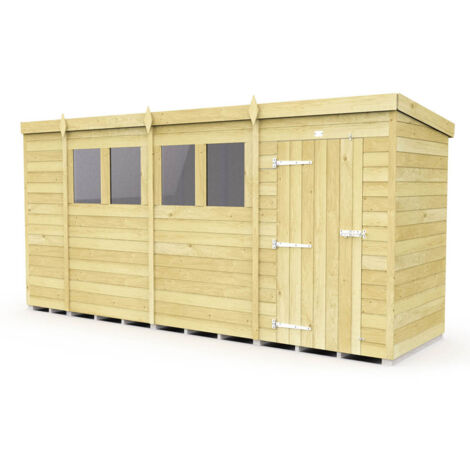14 x 4 Pent Shed