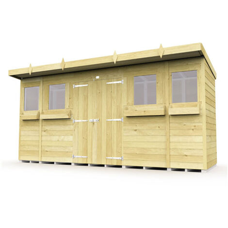 14 x 4 Pent Summer Shed