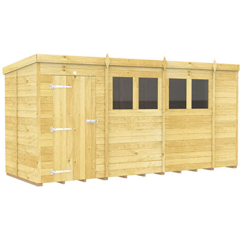 14 x 5 Pent Shed