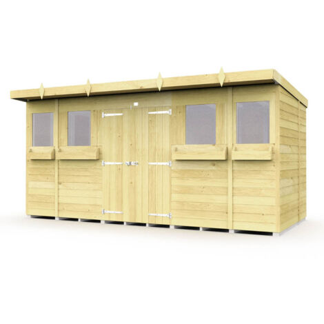 14 x 5 Pent Summer Shed