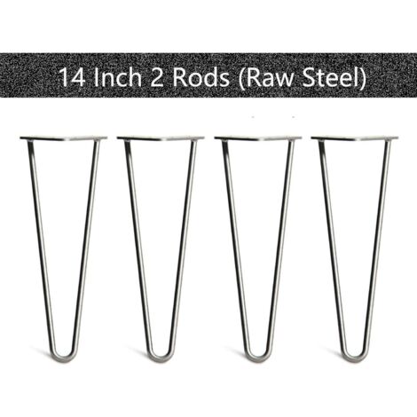 14 Zoll Möbelfüße, 4er Set, Hairpin Legs Austauschbare Tisch &Schrank Beine Haarnadelbeine Tischgestell, mit Bodenschoner und Schrauben