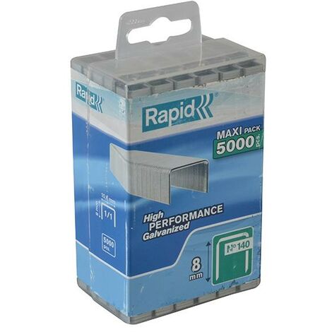 140/8 8Mm Galvanised Staples Poly Pack 5000