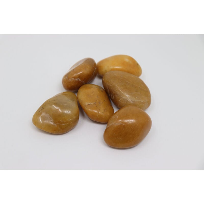 140 kg galets polis, gravier, galets de rivière, cailloux, gravier de jardin, gravier décoratif, jaune