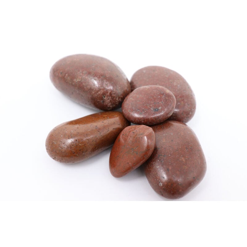 Aquagart - 140 kg galets polis, gravier, galets de rivière, cailloux, gravier de jardin, gravier décoratif, rouge