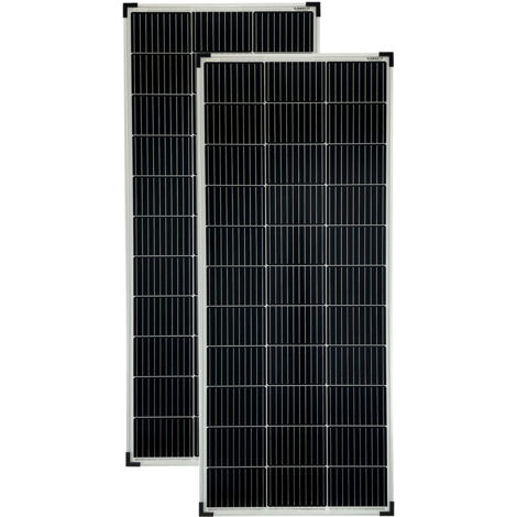 140 Watt Mono Solarmodule 2 Stück 10 Busbars 210mm Zellformat Solarpanel