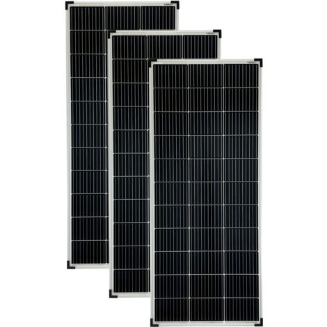 140 Watt Mono Solarmodule 3 Stück 10 Busbars 210mm Zellformat Solarpanel
