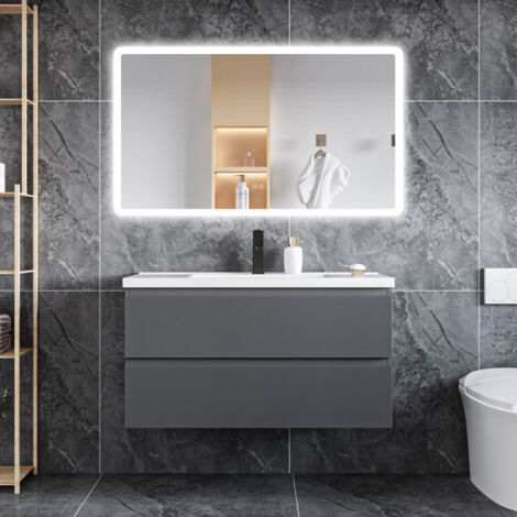 1400 X 800 Rectangular Demister Bathroom Mirror with 3 Colours LED Lights,Wall Mounted,IP44 + Double bond Bluetooth + Dimmable + Demister + Blackout memory