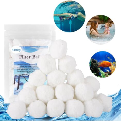 1400g reusable filter balls, replace 49kg of sand. Washable accessories for pool sand filters and pumps.