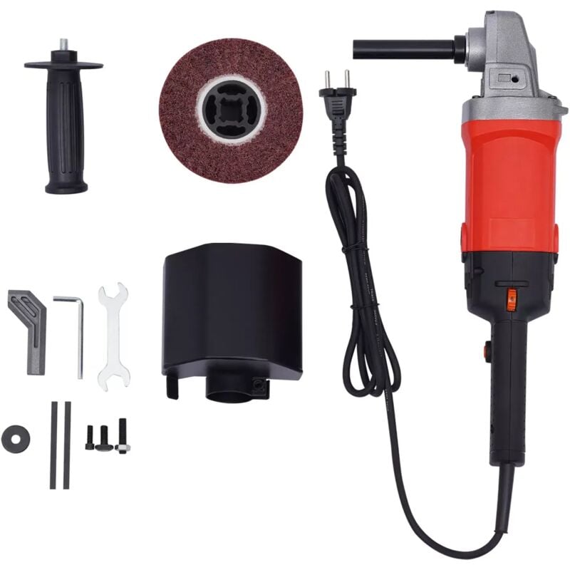 Machine à satiner - Outil de polissage - Ponceuse de poitrine - 1,4 kW - 600-3000 tr/min - Brosses lissantes - Structurer - Pour acier inoxydable et