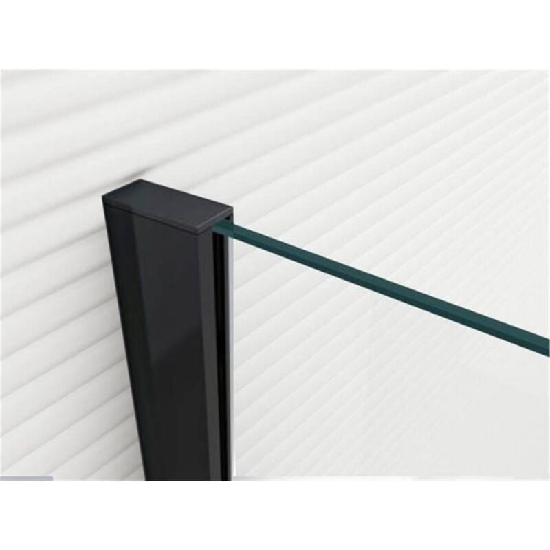 Glaszentrum Hagen - 140x200cm 'LoLa-BK' Ecran de douche - Cabine de douche - Frost verre