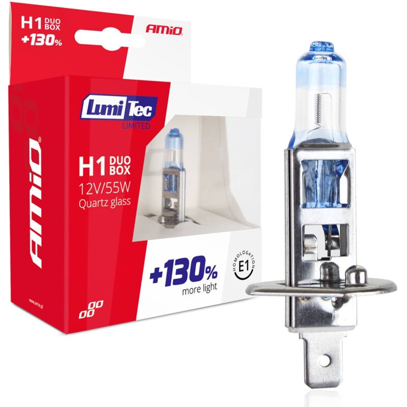 Awelco - Ampoules halogenes H1 12V 55W LumiTec limited +130% duo