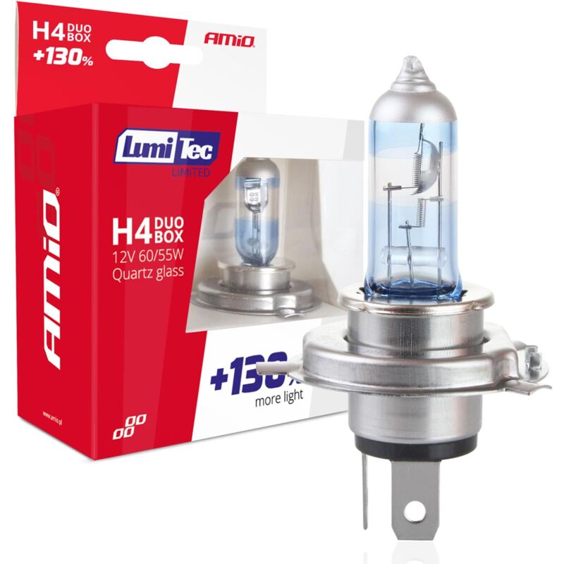 Ampoules halogenes H4 12V 60/55W LumiTec limited +130% duo