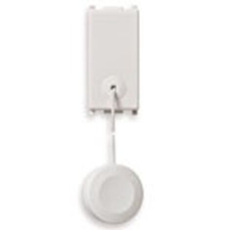 14053 Bouton 1P Nc 10A Tige Blanche Plane