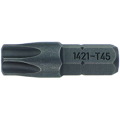 1407-14211430-1435 Stahlwille-Embouts tournevis Nr. 1421,  T 45, TORX  7,8 in mm, Hexagonal  C 6,3 mm