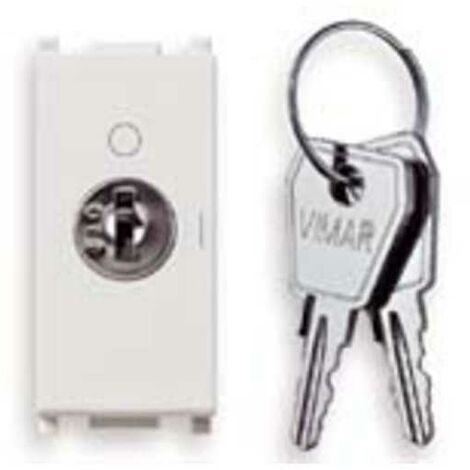 14083.S Interrupteur 2P 16A + Clé Off Blanc Plat