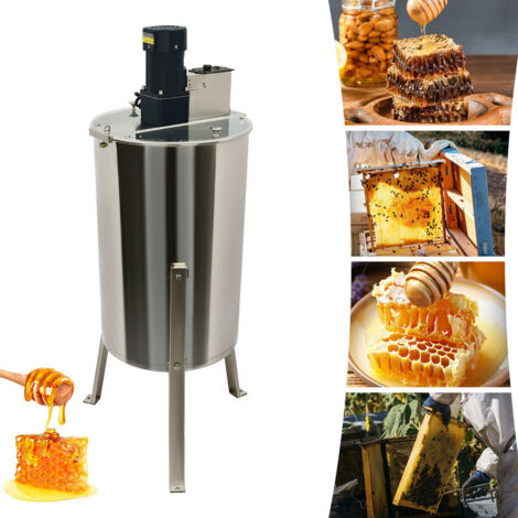 140W Extracteur de miel électrique 2/4 cadres Extracteur tangentiel Miel d'apiculture