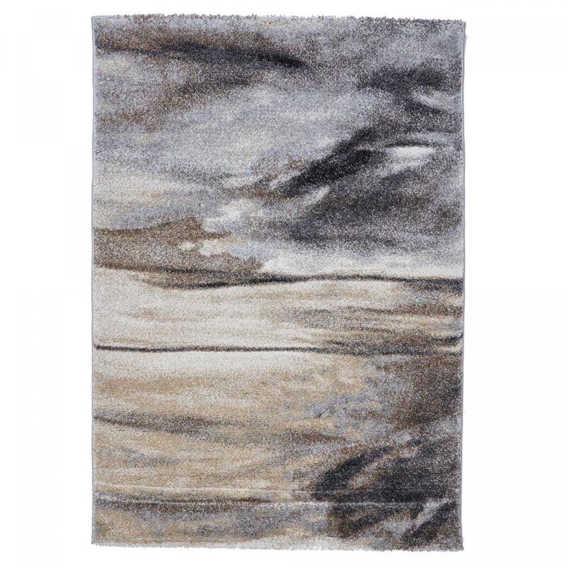 Unamourdetapis - Tapis salon et chambre 120x170 gris rectangle tissé motif rond elegant 01