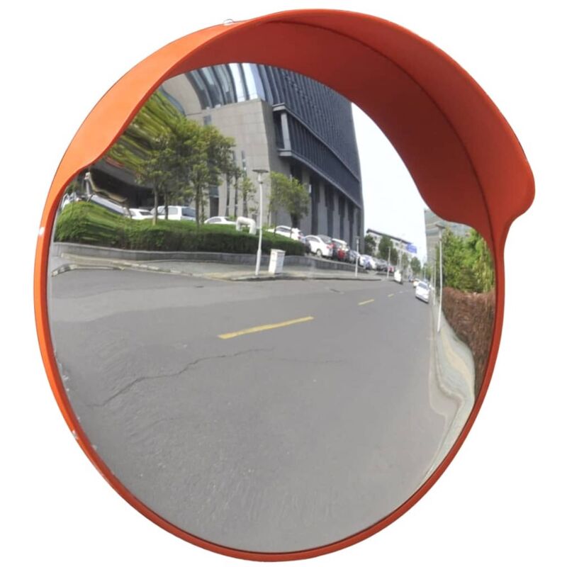 Convex Traffic Mirror pc Plastic Orange 45 cm Outdoor Vidaxl