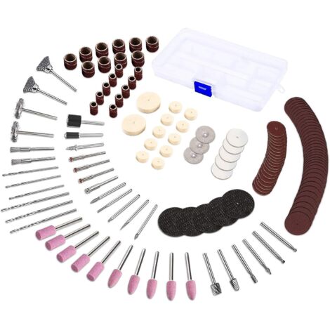 141Pcs Accessoires pour Outils Rotatifs avec 3mm Mandrin/Universels Découpage/Polissage/Perçage/Meulage/Gravure Accessoires