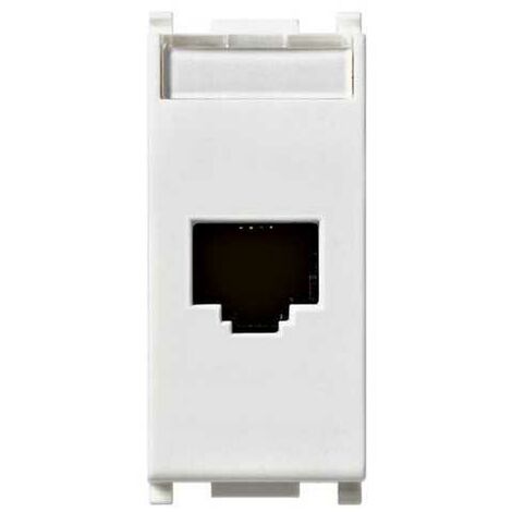 14339.6 Prise RJ45 Netsafe Cat6 UTP 110 Blanc Plane