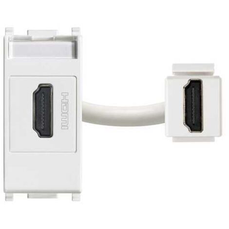 14346 Enchufe HDMI Blanco Plano