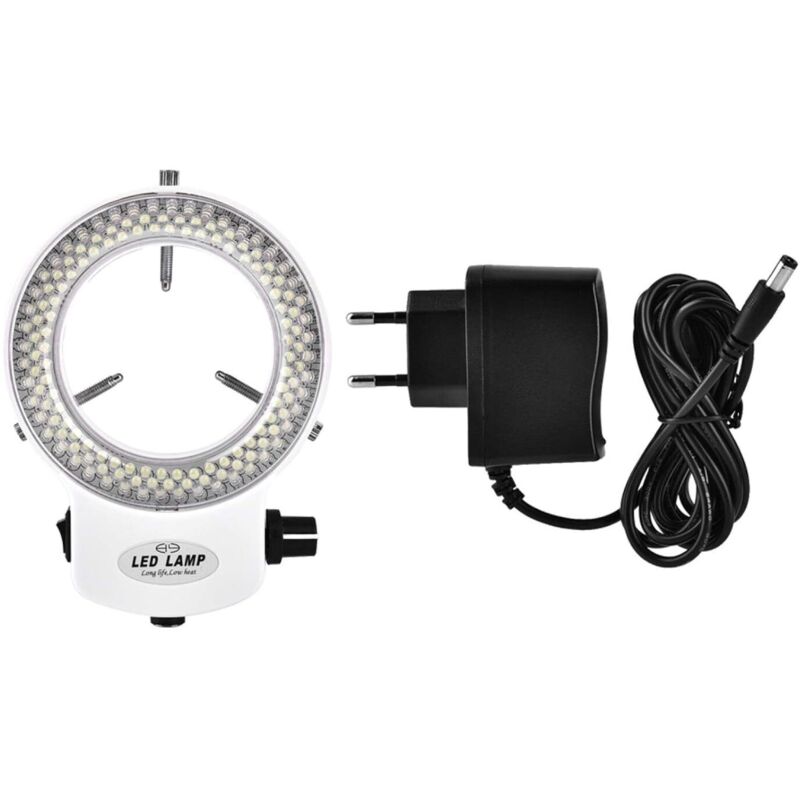 Anneau Lumière Réglable pour Microscope - 144 led - Source de Lumière Lumineux - Blanc