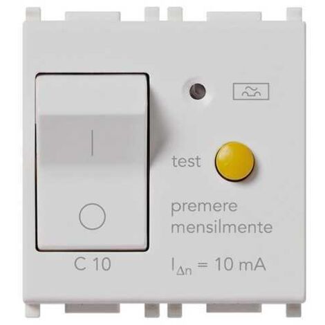 14411.10.Sl Interruttore Mtdiff.1P+N C10 10Ma Silver Plana