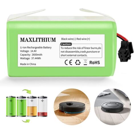 14.4V 2600mAh Ersatzakku für Eufy RoboVac G10 G20 G30 G35 G40 Hybrid+