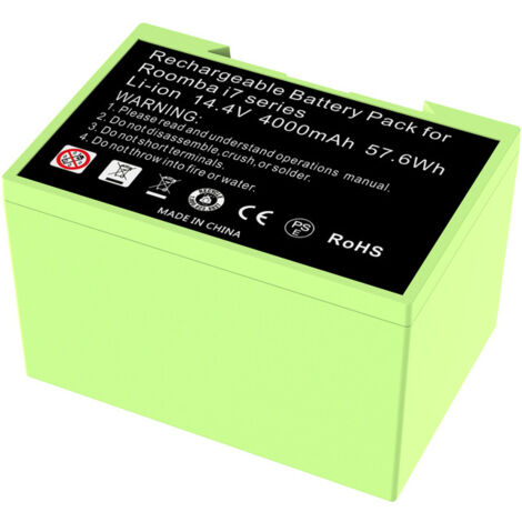 14.4V 4000 mAh Akku für iRobot Roomba e5 e6 i3 i4 i6 i7 i7+ 7150 7550 e5158 e6198 4150