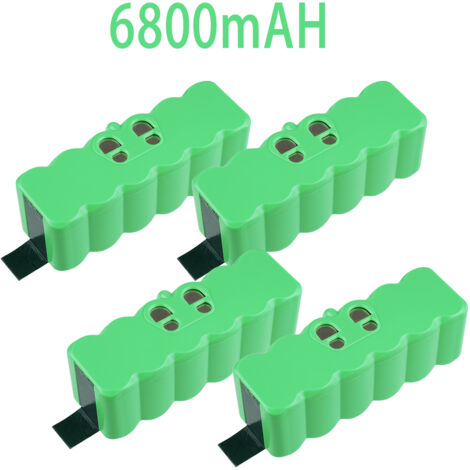 14.4V Aspirateur Batterie pour iRobot Roomba 500 510 520 530 532 535 540 545 550 552 555 560 562 570 580 585 600 610 620 630 650 660 700 760 770 780 790 800 870 880 14.4V 6800mAh Li-ion-4pcs