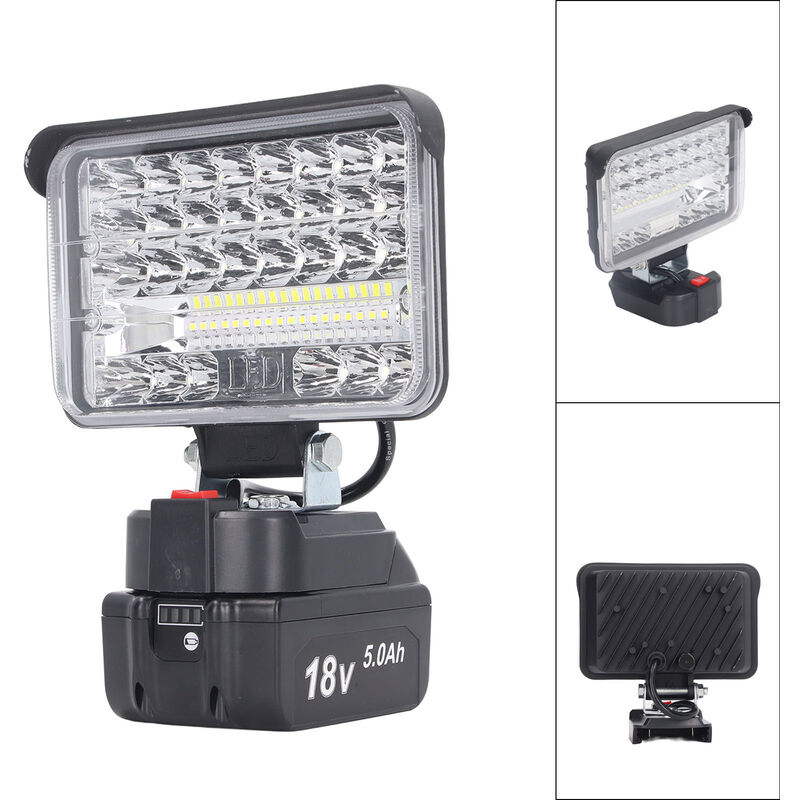 Eosnow - 144W 7200LM led Projecteur de travail,Projecteur Chantier,projecteur inondation spot, lampe de poche portable, éclairage extérieur