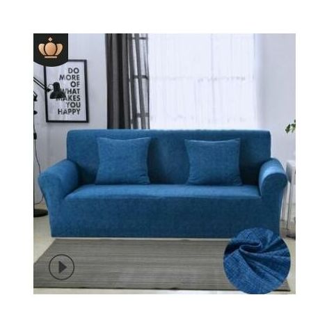 145-185cm causeuse 2 places Housse de canapé élastique Housse de protection pour fauteuil extensible (bleu, housse de canapé 2 places type 11)