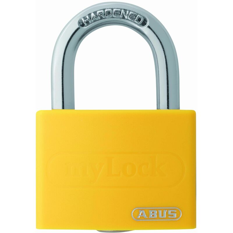 T65AL/40mm My Lock Aluminium Padlock Yellow Keyed Alike 6401 ABUKA49934