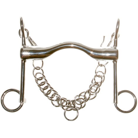 14,5", Argent: embout irlandais à col de cygne bas, tige de 125 mm et canon de 22 mm avec crochets et ardillons