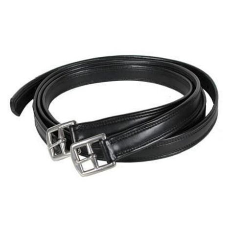 145 cm, Marrone: Staffili in similpelle resistente con rinforzi in nylon modello Light con fibbie in acciaio inox