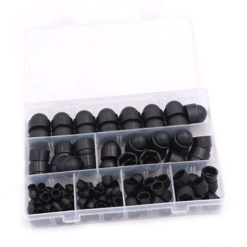 145 Pièces Cache Vis Écrou De Protection,Kit D'Écrous Dôme Capuchons De Protection Dôme Écrou De Boulon Couvrent 6 Tailles M4 M5 M6 M8 M10 M12 Avec