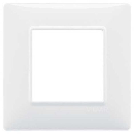 14642.01 Placa de 2 Módulos Blanca Plana