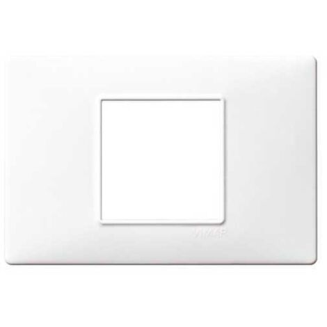 14652.01 Placa 2 Módulos Centrales Blanca Plana