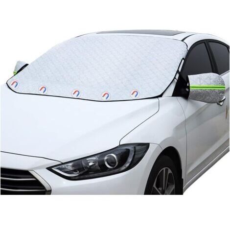 148 x 116cm, Car Windshield Cover, Winter Windshield Protection, Waterproof, Rainproof, Snowproof, UV Resistant, Magnetic Windshield Cover for Most Cars