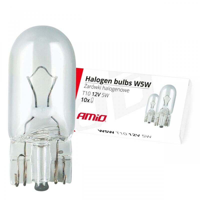 Tresice France - Ampoules halogènes W5W T10 5W W2.1x9.5d 12V 10pcs (E8) AMIO-01483