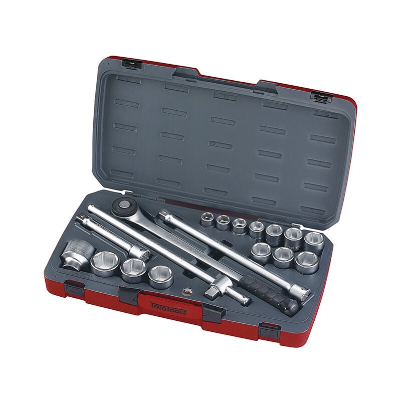 Tengtools - Teng T3418-6 T3418-6 Socket Set of 18 Metric 3/4in Drive TENT34186