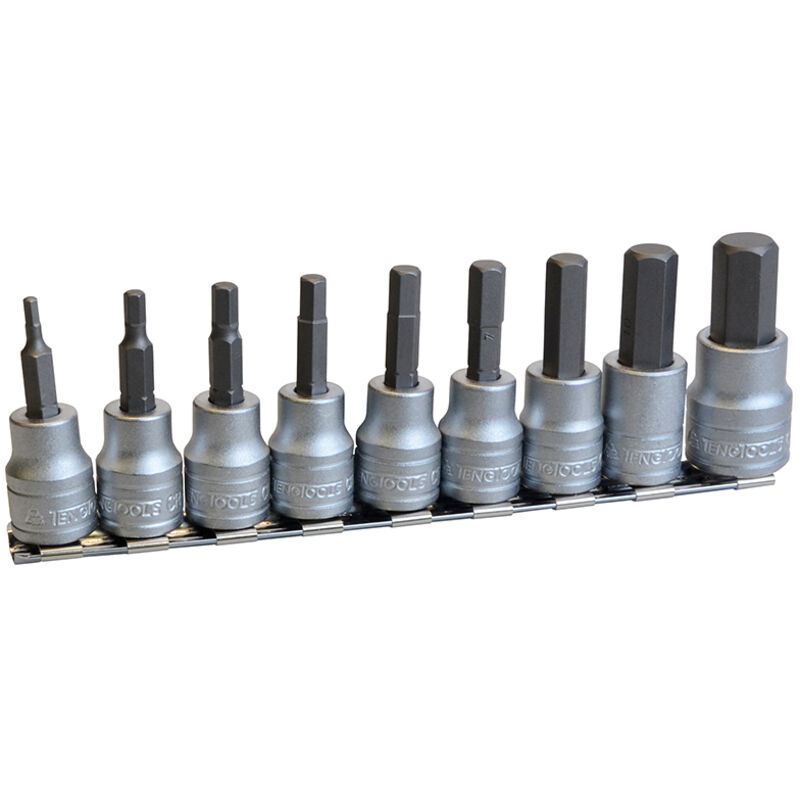 Teng Tools - Teng M3812 M3812 Socket Clip Rail Hex Socket Metric 3/8in Drive TENM3812