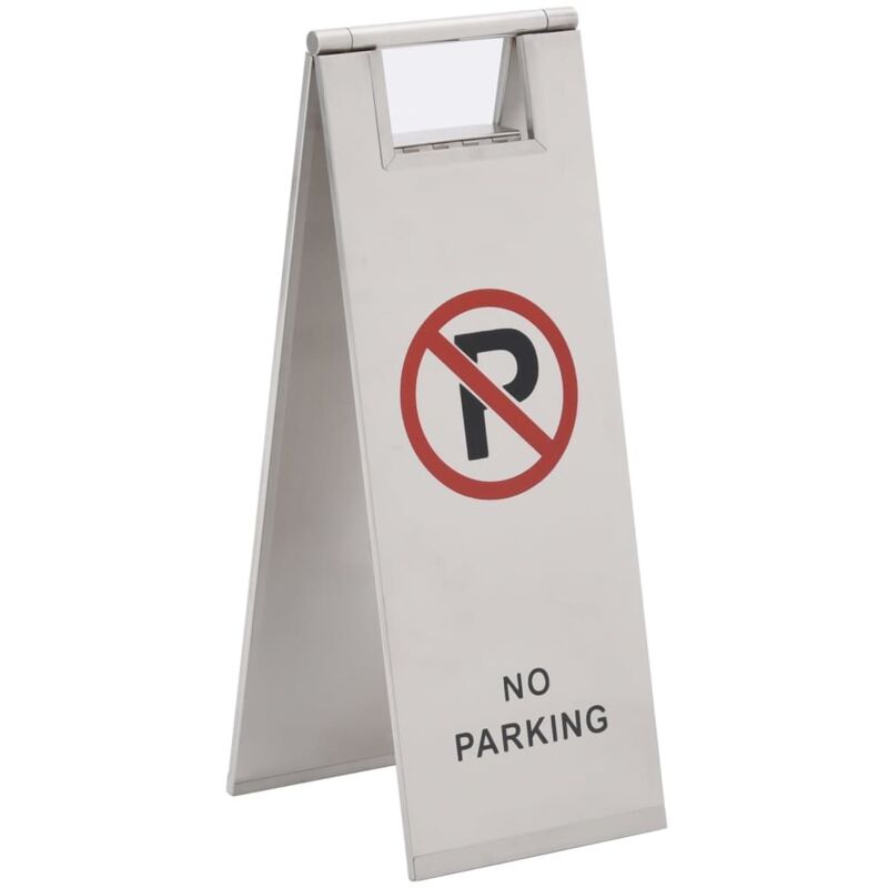 Folding Parking Sign Stainless Steel Vidaxl