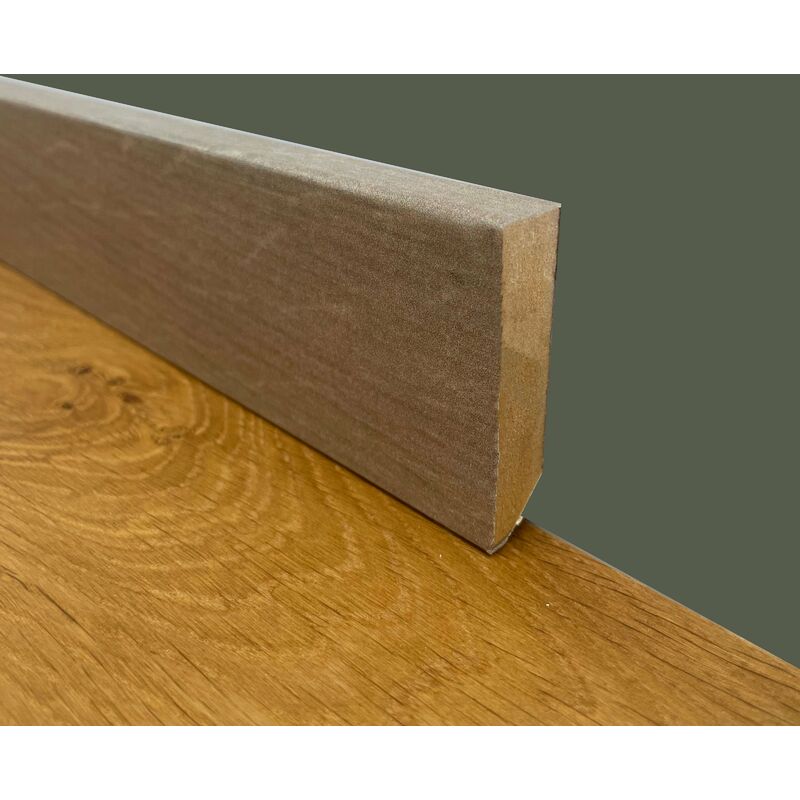 1,49ml mega stock bancali da ml 57 battiscopa Taglio Quadro in Fibra di legno 60x15 fango